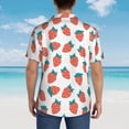 thumbnail image 6 of Daiia Strawberries Hawaiian Shirt for Men Gentle Cotton Regular Short Sleeve Casual-X-Large, 6 of 9
