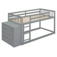 thumbnail image 6 of [Luckynote]Twin over Twin Bunk Bed with 4 Drawers and 3 Shelves-Gray, 6 of 10