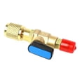 thumbnail image 2 of 1/4 Male To 1/4 Female Straight Ball Charging For R22 Refrige For Standard 1/4 SAE Refrigerant Charging Hose, 2 of 5