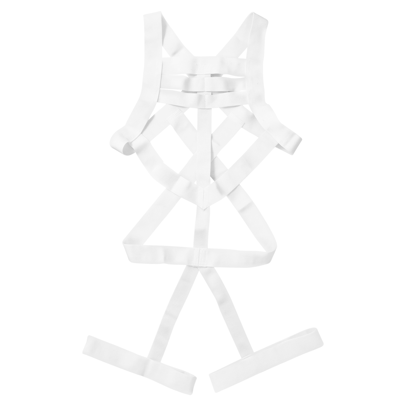 MSemis Mens Full Body Chest Hollow Out Sleeveless Bodysuit with Legs