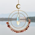thumbnail image 3 of Moon Sun Catcher, adorno de ventana interior y exterior de coche de cristal, prisma de gema, decoración boho, 3 of 5