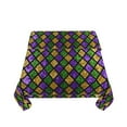thumbnail image 5 of Wukai Mardi Gras Shiny Green Purple Waterproof Tablecloth for Kitchen Dining, Fits Square Tables for 2-4 Seats -54"x54", 5 of 7