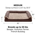 thumbnail image 2 of FurHaven Two-Tone Faux Fur & Suede Orthopedic Sofa Pet Bed for Dogs & Cats - Medium, Espresso, 2 of 12