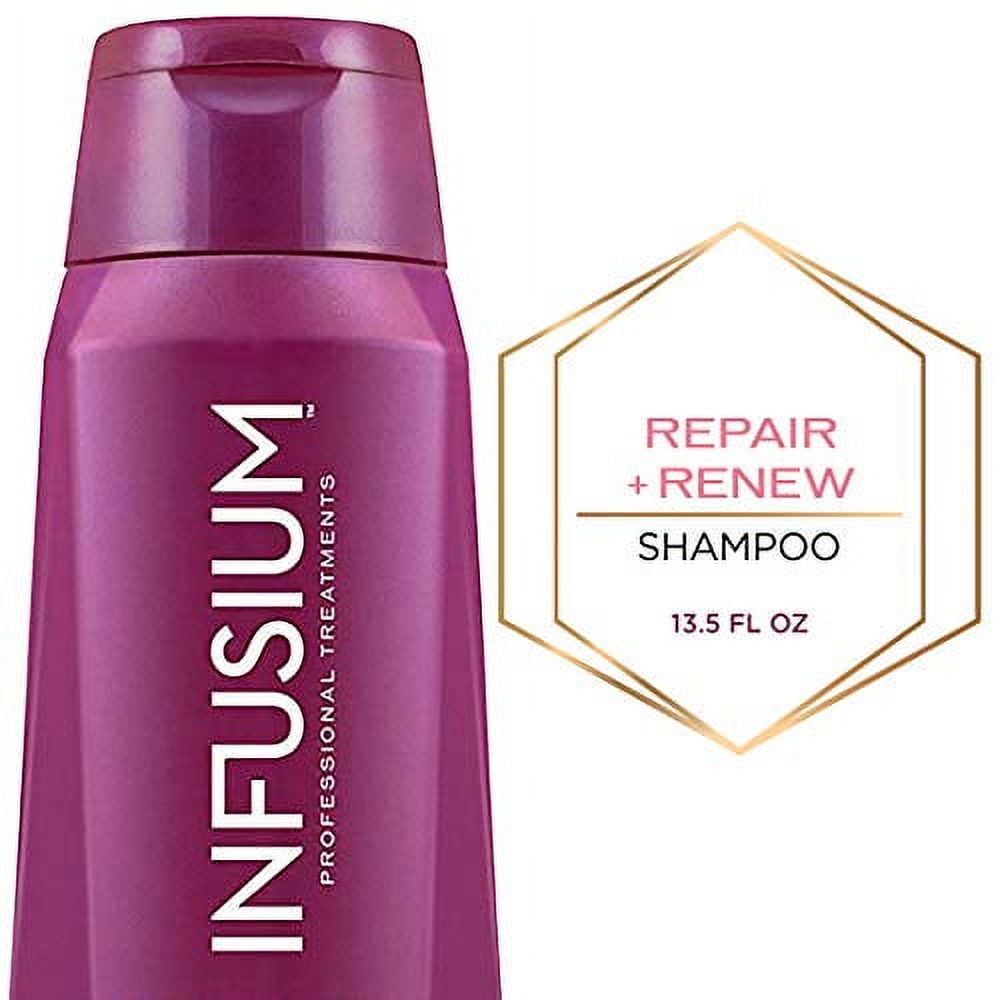 (3 pack) INFUSIUM Shampoo Repair & Volumize, Repair/Nourish/ Renew Shampoo, Collagen, Building Peptides & Hyaluronic Acid for Dry  & Damaged Hair, 13.5 FL OZ