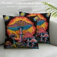 thumbnail image 3 of ONETECH Hippie Throw Pillow Case ,Funny Novelty Mushroom Decorative Cushion Cover for Home Office School Dorm Room Hippy Room,Retro Hippy Gifts for Women Hippies, 3 of 5