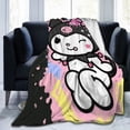 thumbnail image 5 of Kuromi And My Melody Fleece Blanket Super Soft Cozy Throw Blanket 40"X30", Lightweight Fuzzy Comfy Flannel Blanket Warm Plush Throw Blankets For Couch, Sofa, Bed, 5 of 7