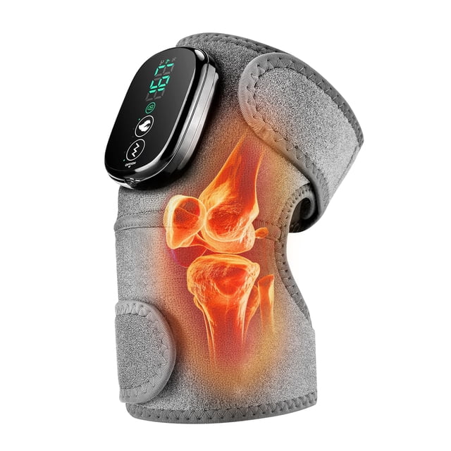 Masajeador de rodilla inalámbrico con calor y vibración, 3 en 1, 5000 mAh