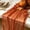 Brown, variant on Orange Boho Cheesecloth Table Runner, Pleated Polyester Gauze Table Runner, 70.87 x 35.43 Inch, Thanksgiving Fall Wedding Party Table Decoration
