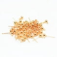 thumbnail image 4 of simhoa 50pcs Ear Pin Studs Solid Ball Post with Loop Earring Findings DIY Gold, 4 of 6