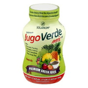 Solanum Jugo Verde Mix, Premium Green Juice with chia seed parsley, pineapple,celery,cactus,Spirulina,plum and green tea, 17.63 Ounce