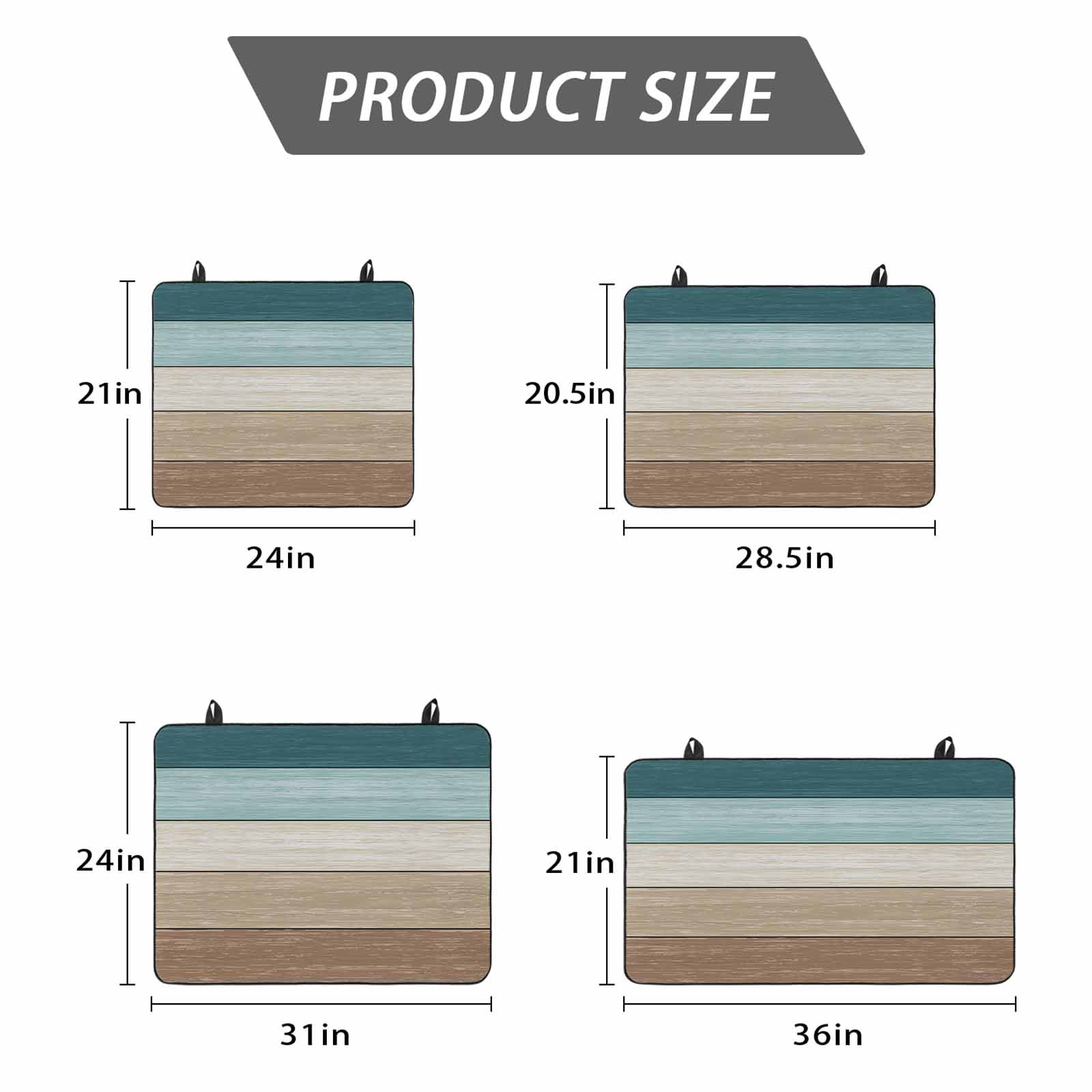 Teal Brown Stove Top Cover for Electric Stove, Heat-proof & Non Slip Glass Top Stove Cover Protector, Farmhouse Vintage Abstract Wooden Grain Kitchen Flat Cooktop Rubber Mat 24x21 Inches