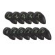 thumbnail image 2 of Golf 11Pcs / Set Impermeable Cuero PU Negro Iron Club Head Covers Headcover Set de golfista, 2 of 9