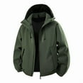 thumbnail image 4 of QUNYINEY Zip Up Winter Jackets for Women with Pockets Hooded Green Windbreaker Windbreaker Long Sleeve Outdoor Waterproof Loose Fit Womens Coats, 4 of 4