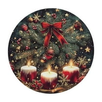 Diatomite Placemat Christmas Themed, Washable Heat Resistant Table Mat for Holiday Dinner Party, Non-Slip Coaster(B)