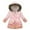 Pink, variant on Curuila Toddler Boys Girls Coats Long Sleeve Autumn Winter Cartoon Print Casual Jacket With Zipper Hooded Outwear Thicken Mid-Length Clothes Blue Size 2-3 Years