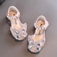 thumbnail image 6 of Otqutp Girls Performance Dance Sandals Shiny Rhinestone Butterfly Dress Shoes for Kids Wedding Birthday Party School, 6 of 6