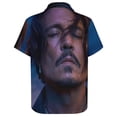 thumbnail image 6 of Johnny Depp Casual Short Sleeve Shirt Lapel Collar Shirt Summer Beach Shirt S, 6 of 8