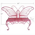 thumbnail image 4 of Hi-Line Gift Metal Butterfly Bench Metal Butterfly Pink, 4 of 9