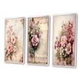thumbnail image 3 of Designart "Rustic Bouquet Pink Roses in Blossom I" Rose Framed Wall Art Set Of 3 - Pink Traditional Frame Gallery Wall Set For Home Decor, 3 of 6