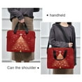 thumbnail image 6 of 16" Laptop Briefcase for Work Travel Laptop Shoulder Bag Carrying Handbag Laptop Case Red Christmas Tree, 6 of 8