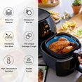 thumbnail image 3 of Luniquz 2 Pack Réutilisable Carré Air Friteuse Doublure Alimentaire Silicone Air Friteuse Accessoires (Rouge et Bleu), 3 of 7