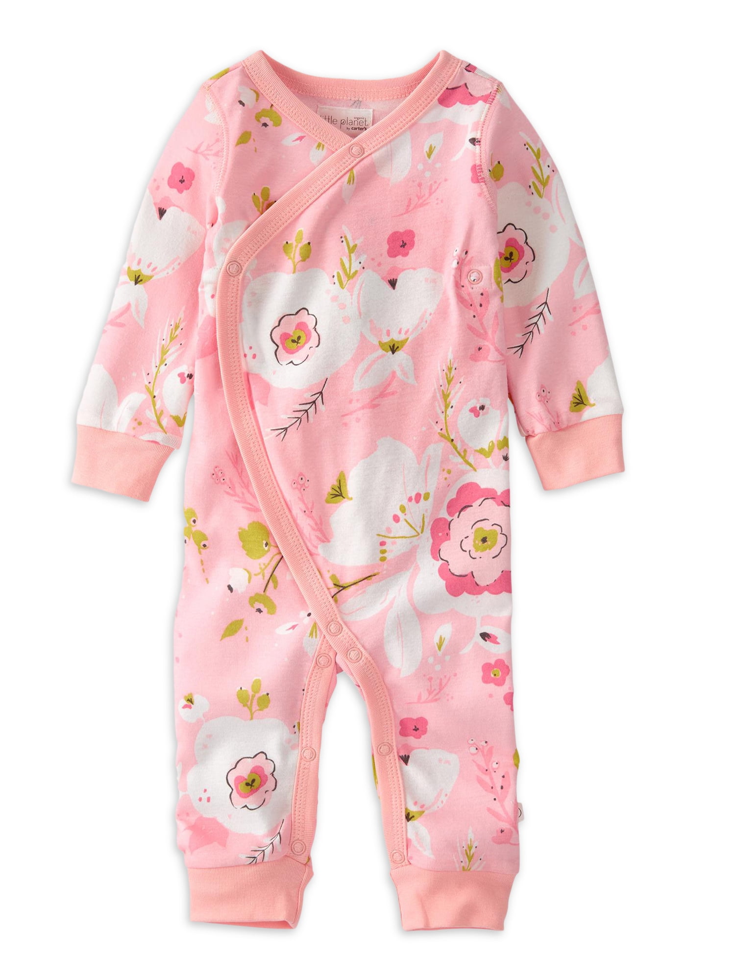 Little Planet by Carter's Baby Girl Organic Long Sleeve Wrap Sleep 'N Play Newborn-9 Months