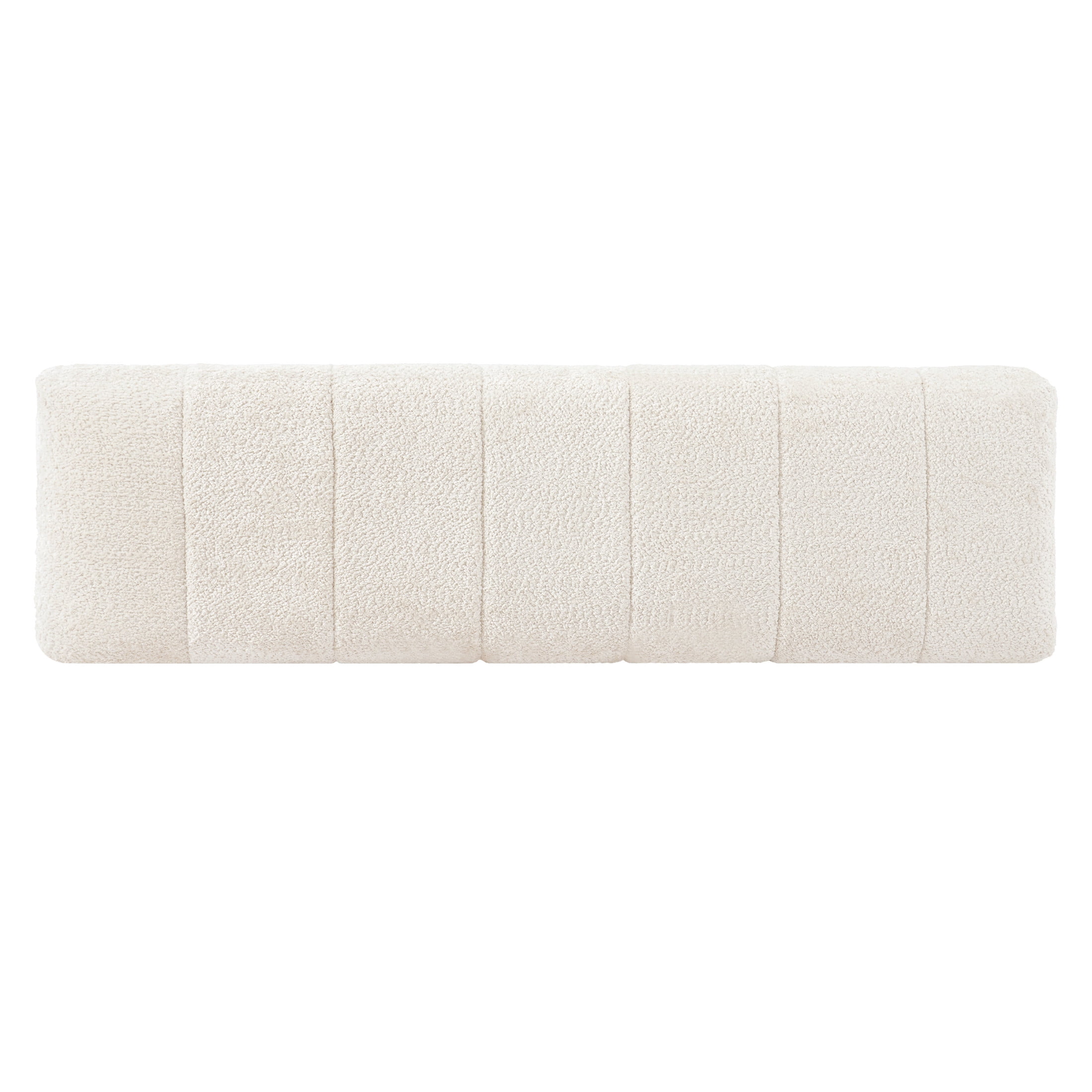 Christopher Knight Home 61" Modern Accent Ottoman Bench with Boucle Upholstery, Wood Legs, Beige