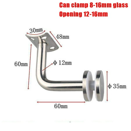 

Silver Stair Handrail Bracket Bannister Wall Support Hand Rail Balustrade Strong 35mm