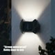 thumbnail image 4 of Fiudx Luces Solares de Pared, Iluminación Exterior Impermeable, Sensor de Anochecer y Amanecer, Diseño de Haz Vertical, Decoración para Jardín, Patio, Cerca, Fácil Instalación, Tamaño 10 X 7,5 X 2 Cm, 4 of 6