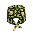 thumbnail image 2 of Cauagu Avocado Toast Pattern 1 Pcs Working Caps,Adjustable Working Hats Elastic Scrub Hats Nurse Scrub Cap Nurse Hats Elastic Tie Back Hats Unisex,One Size, 2 of 7