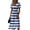 Blue, variant on Birthday Dress Summer Short Sleeve Wrap V-Neck Sundress Elastic High Waist A-Line Casual Party Work Dress