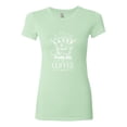 thumbnail image 2 of Wild Bobby Saved By Jesus Fueled By Coffee Inspirational/Christian Women Slim Fit Junior Tee, Mint, Large, 2 of 5