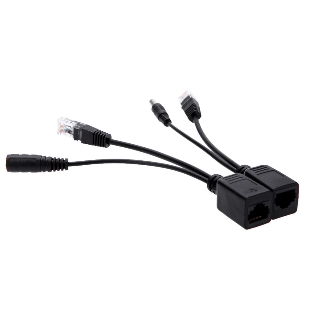 Passive Power over PoE Adapter Injector + Splitter Kit 5V 12V