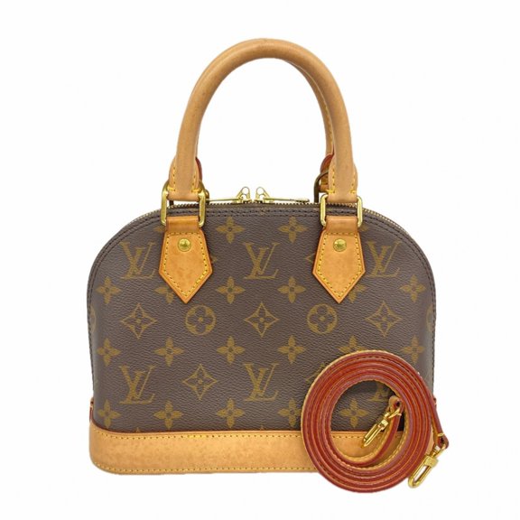 Pre-Owned Louis Vuitton Alma BB Monogram Handbag M53152 Brown 2-way bag for women
