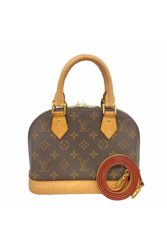 Pre-Owned Louis Vuitton Alma BB Monogram Handbag M53152 Brown 2-way bag for women
