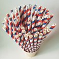 thumbnail image 4 of HengDidi Independence Day Patriotic Paper Straws - 25-Pack Red/White/Blue Striped Disposable Straws for July 4th Party Decor, Cocktails & Eco-Friendly Celebrations, 4 of 6