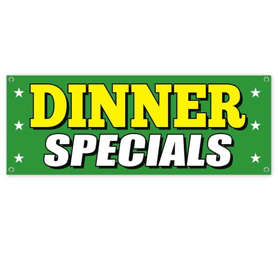Dinner Specials 13 oz Vinyl Banner With Metal Grommets