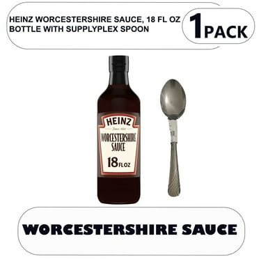 Heinz Worcestershire Sauce, 18 fl oz Bottle with supplyplex spoon