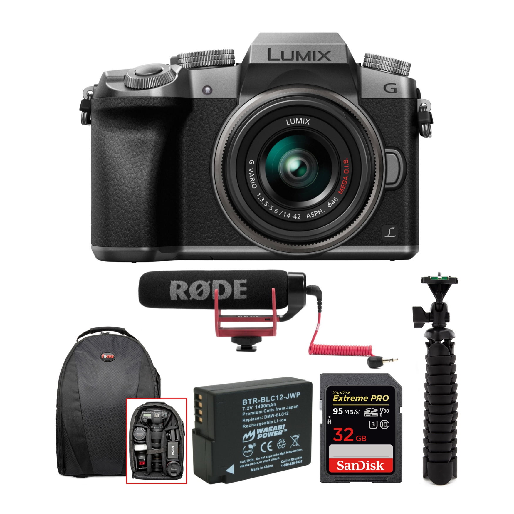 panasonic lumix g7 interchangeable lens (dslm) camera w/ 1442mm lens