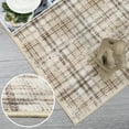 thumbnail image 2 of GlowSol 5'x7' Area Rug Modern Plaid Rug Washable Rug Farmhouse Carpet Non-Shedding Throw Rug for Dining Room Home Office, Beige, 2 of 6