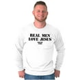 thumbnail image 3 of Real Men Love Jesus Christian Men's Long Sleeve Tee T Shirt Brisco Brands S, 3 of 6