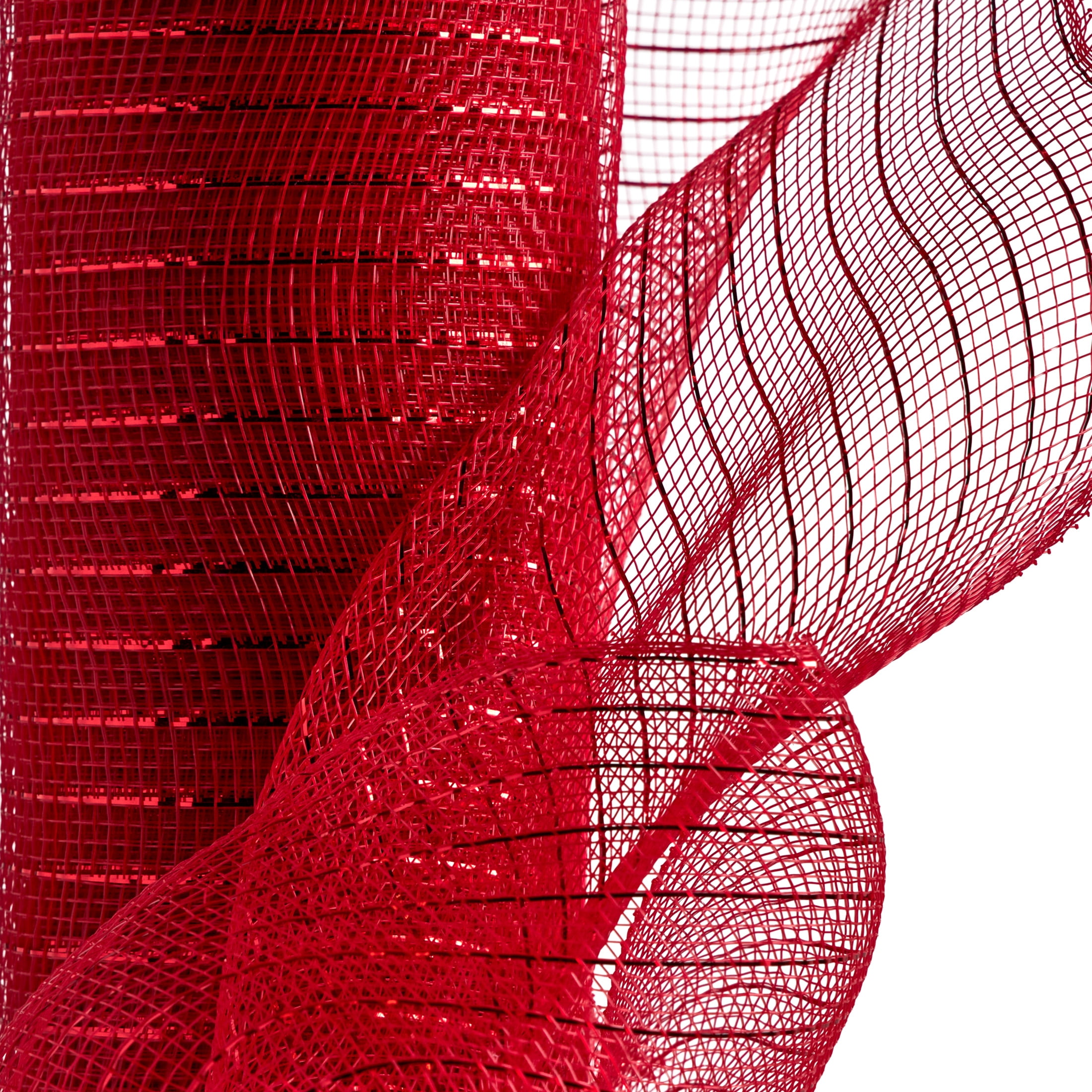 SIMPLICITY MESH RED 10IN 10Y, PREFECT FOR WREATHS AND DECORATING