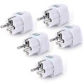 thumbnail image 1 of 5X EU Plug Adapter DE To EU Plug Adapter 10A 250V Universal Travel Adapter EU Socket, 1 of 5