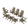 thumbnail image 5 of WestinTrends Tuscany HIPS Outdoor Folding Adirondack Seashell Chair (Set of 8), Taupe, 5 of 5