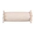 thumbnail image 2 of Ruffle Bolster Pillow,Round Neck Pillow Roll Cervical Support Pillows,Neck Roll Cervical Pillows for Neck,Round Neck Pillow for Bed Decorative Cylinder Pillow Roll Support Pillow for Bed Sofa,20in, 2 of 6