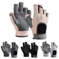 thumbnail image 2 of GLFILL Gants d'Entraînement Demi-Doigts Gants de Musculation Gants Sans Doigts Roses L, 2 of 7