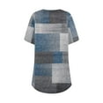 thumbnail image 3 of TQWQT Plus Size Tunic Tops for Women Fashion 4x Plus Tops Crewneck Womens Short Sleeve Tops Floral Print Dressy Casual Blouses Loose Fit Clothes for Women Blue 5XL, 3 of 4