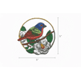 thumbnail image 2 of Painted Bunting & Magnolia Circle Embroidered Patch (5" x 5") – Vibrant Southern Bird Iron-On or Sew-On Design, USA Made, 2 of 10