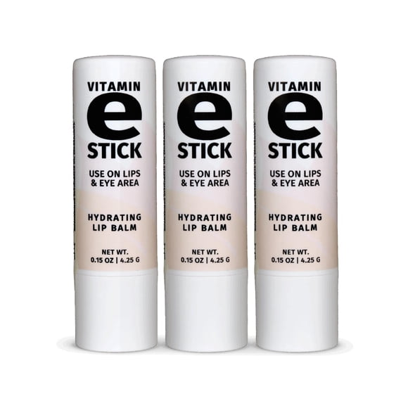 Bálsamo labial Reviva Labs con vitamina E en barra hidratante, paquete de 3