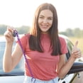 thumbnail image 5 of Uxcell Retractable Coil Springs Keychain with Plastic Lobster Clasp Keyring for Keys Wallet, Dark Purple 4 Pack, 5 of 6